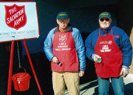 KIWANIS GOLDEN K MEMBERS RING BELLS AND RAISE MONEY FOR SALVATION ARMY