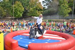 Shallowford Falls Elementary Principals Ride Mechanical Bull 5