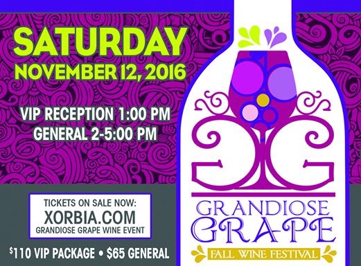 **Facebook Friday Freebie!**  Enter To Win 2 Tickets to The Grandiose Grape Wine Event!