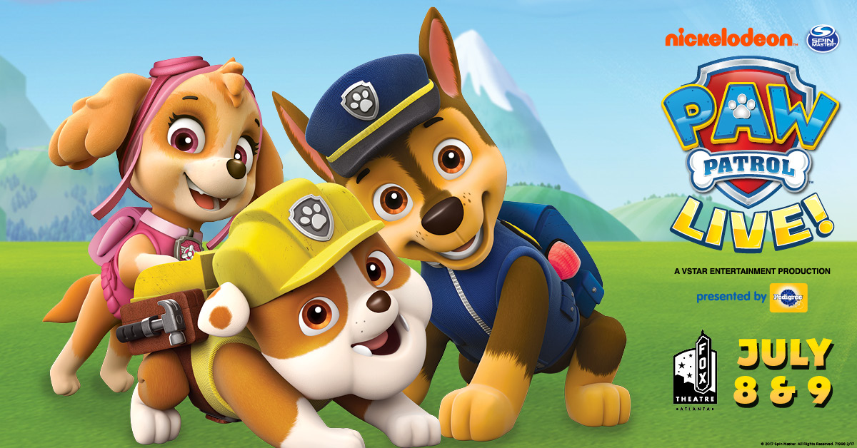 *Facebook Friday Freebie!  Enter To Win 4 tickets to Paw Patrol Live at the Fox Theatre!