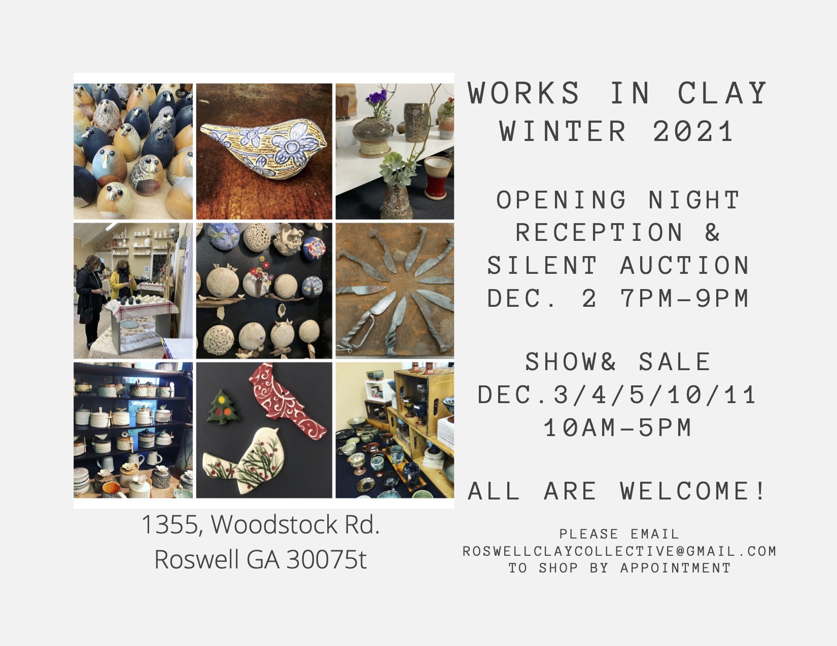 Works in Clay Winter 2021 Show and Sale