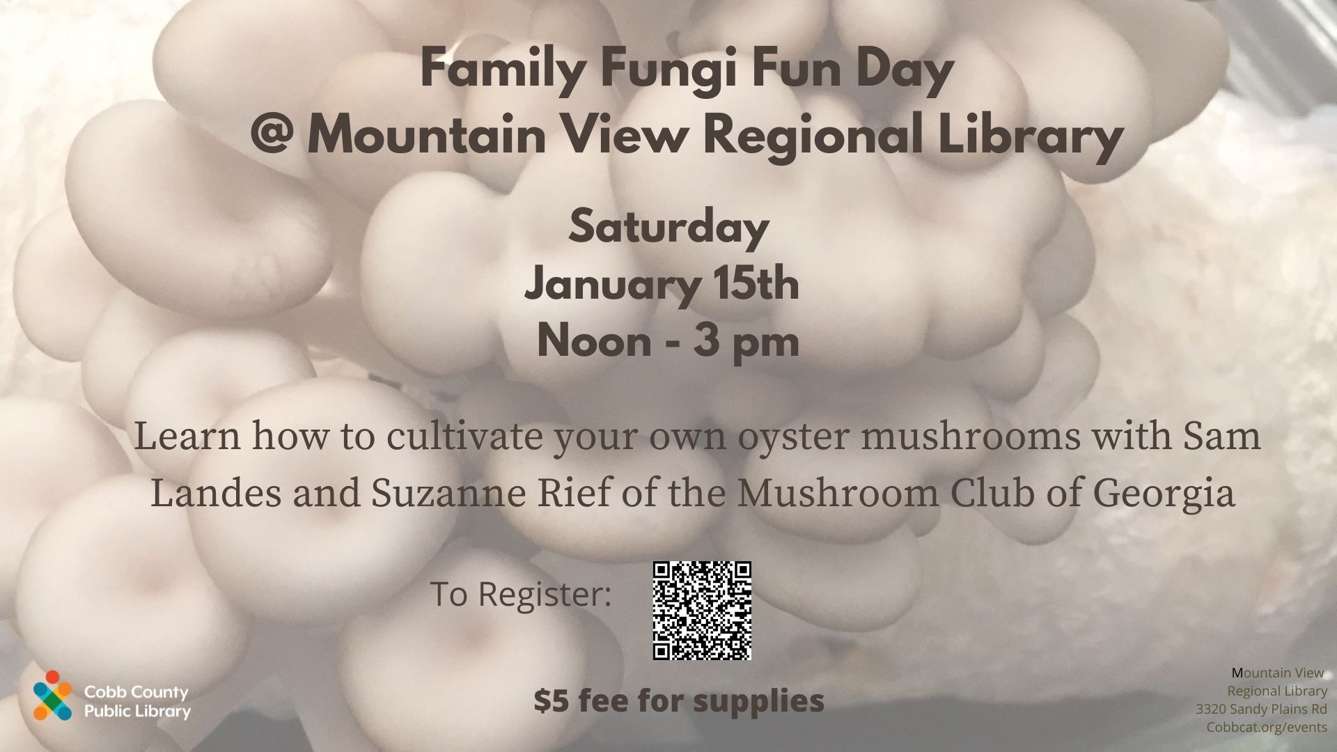 Family Fungi Fun Day @ Mountain View Regional Library