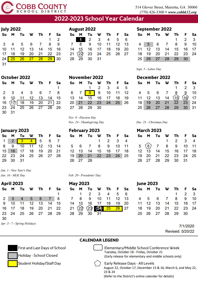 cobb-county-school-calendar-2022-2023