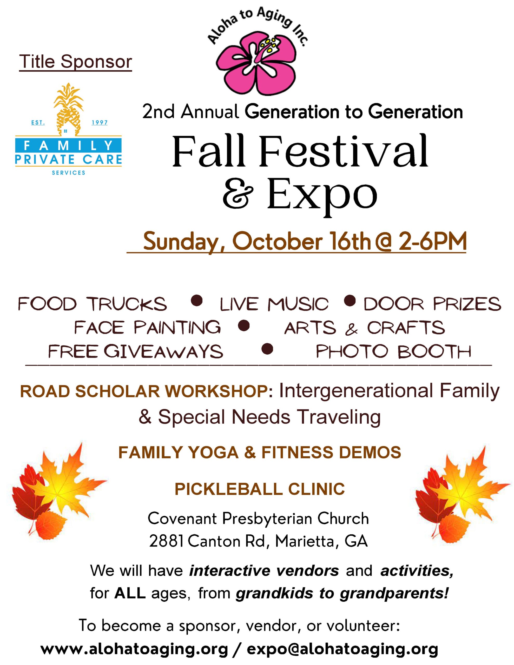 Generation to Generation Fall Festival and EXPO
