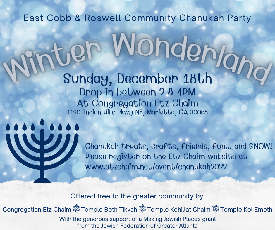 Winter Wonderland - East Cobb and Roswell Community Chanukah Party