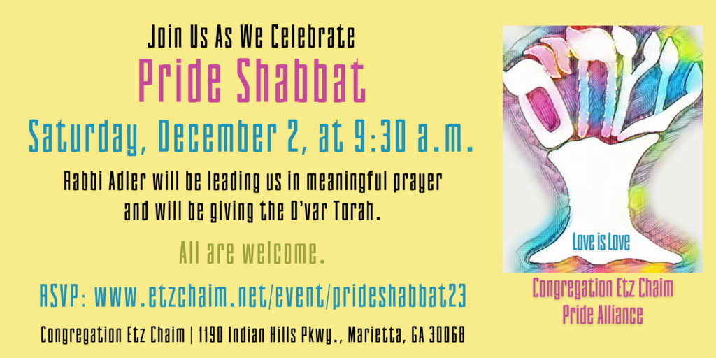 Pride Shabbat at Congregation Etz Chaim
