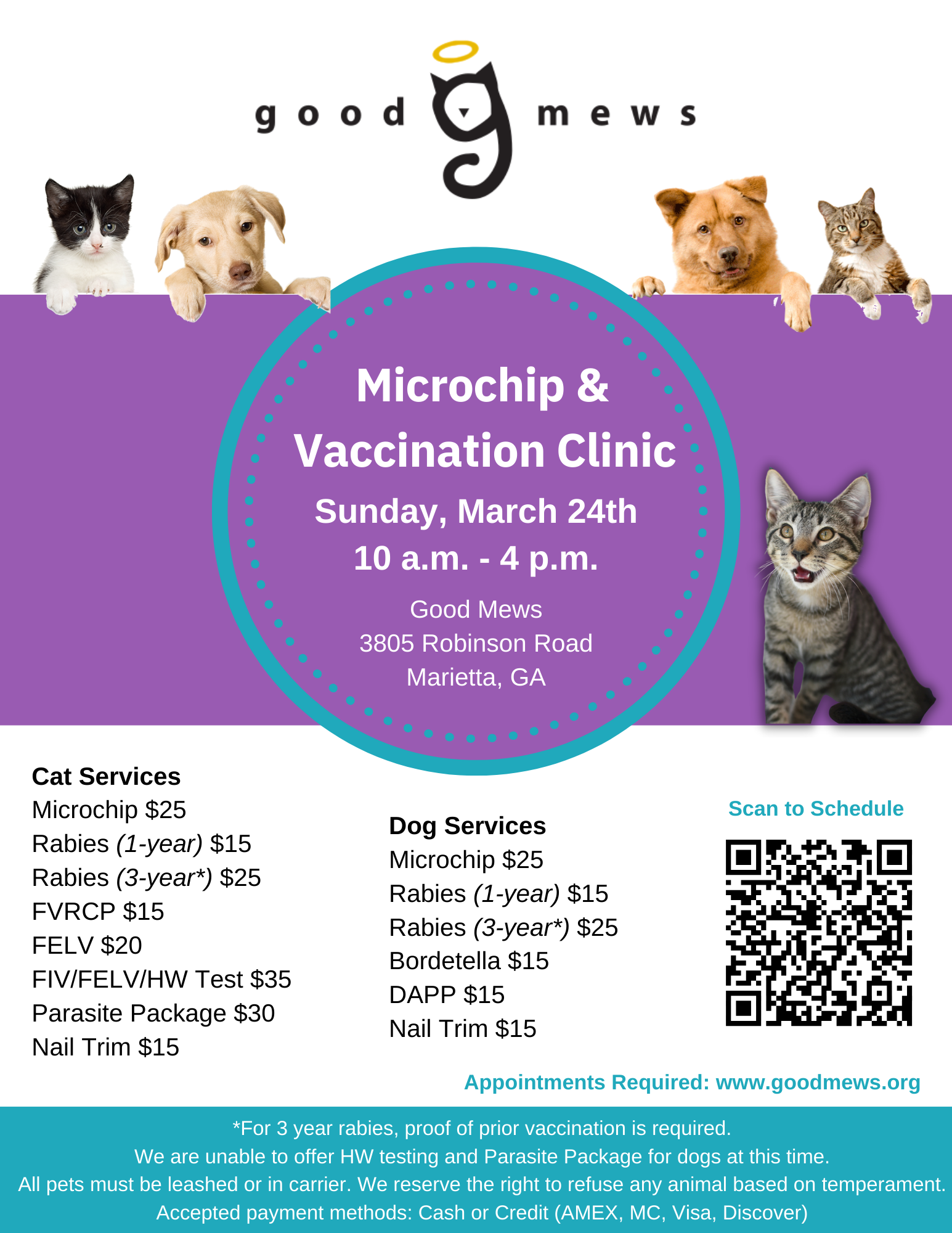 Good Mews Animal Foundation - Microchip and Vaccination Clinic