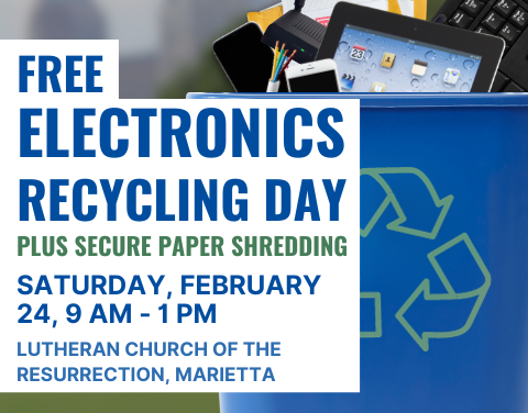 LUTHERAN CHURCH OF THE RESURRECTION OFFERS FREE COMMUNITY ELECTRONICS RECYCLING AND PAPER SHREDDING FEBRUARY 24