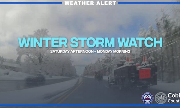 COBB COUNTY IS UNDER A WINTER STORM WATCH