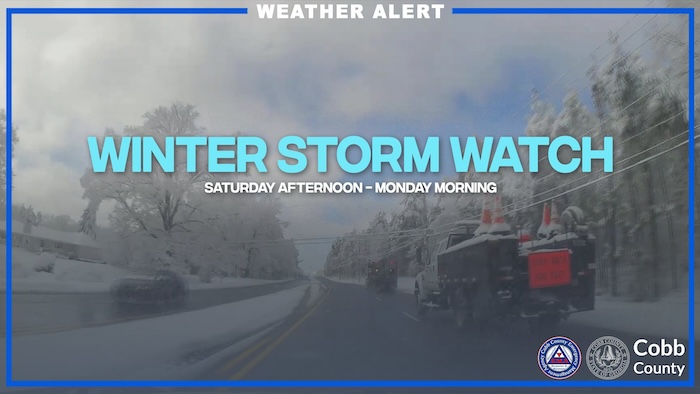 COBB COUNTY IS UNDER A WINTER STORM WATCH