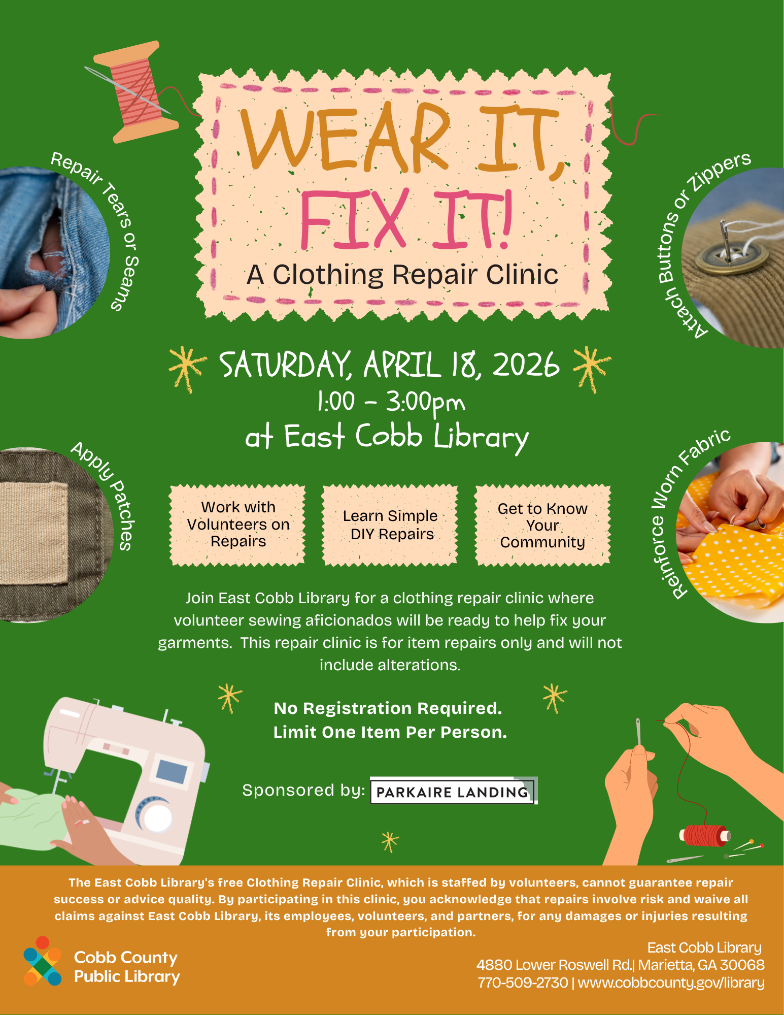 Wear It, Fix It! A Clothing Repair Clinic
