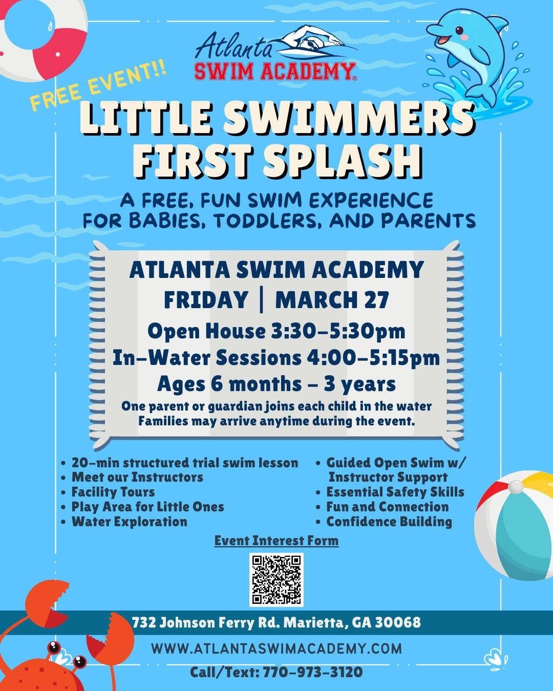 Atlanta Swim Academy FREE Little Swimmers Event!