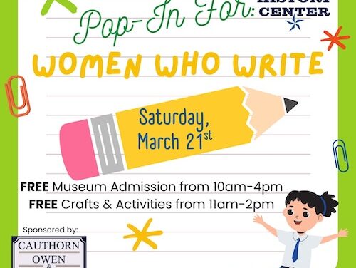 MARCH POP-IN FOR FAMILY FUN: WOMEN WHO WRITE
