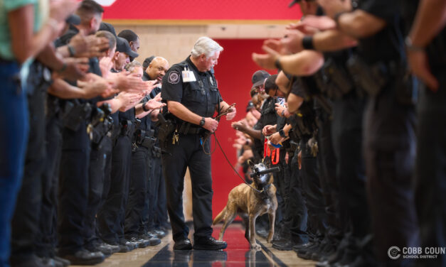 VETERAN SCHOOL SAFETY K-9 SADIE RETIRES AFTER MORE THAN A DECADE PROTECTING COBB SCHOOLS COBB