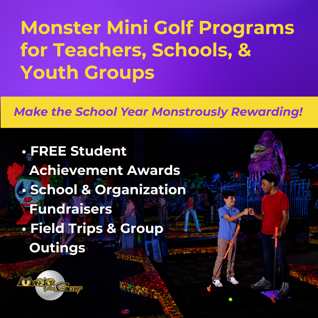 School Programs, Field Trips & Fundraisers at Monster Mini Golf Marietta