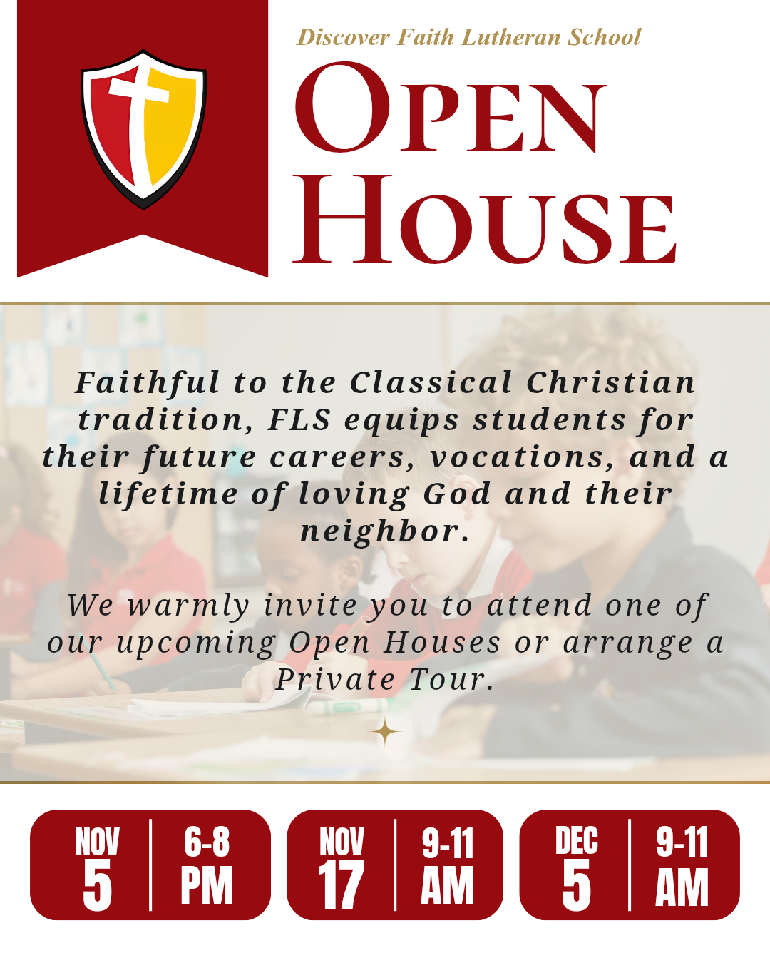 Classical School Open House: Faith Lutheran School in Marietta
